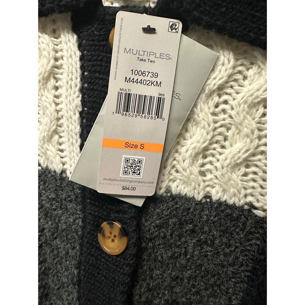 Multiples Color Block Button Front Cardigan Size S - Picture 4 of 4